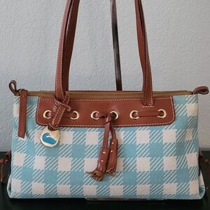 Dooney and Bourke Tassel zip top shoulder bag